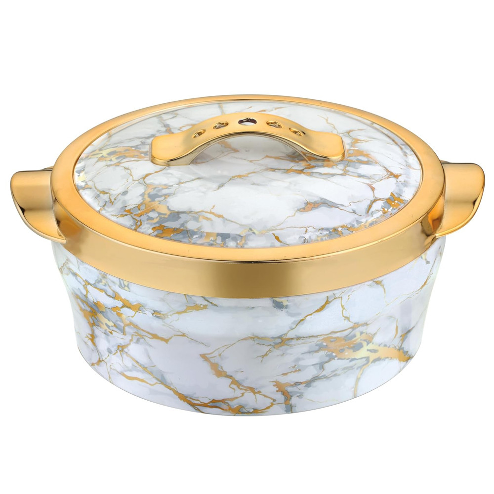Selvel Italian Marble Print Inner Stainless Steel Casserole