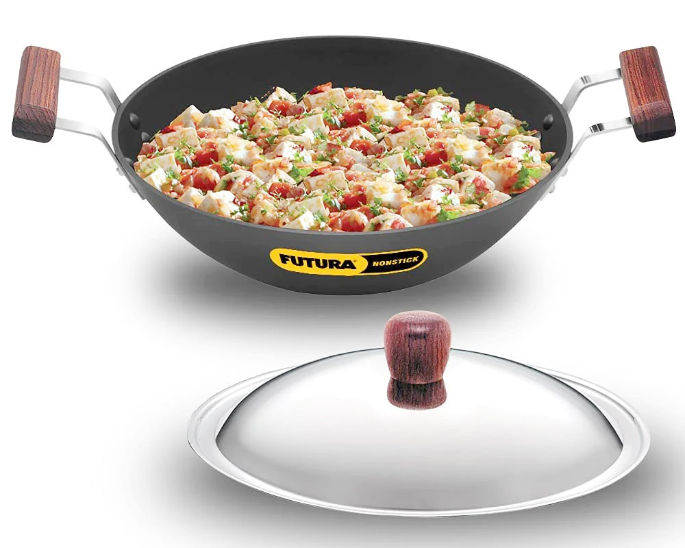 Hawkins Futura Nonstick Deep-Fry Pan Kadhai- 2.5L, 26cm, 3.25 mm