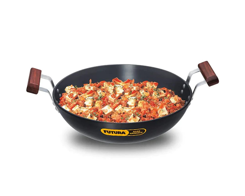 Hawkins Futura Hard Anodised 4 L Kadhai | Induction Compatible |- Black