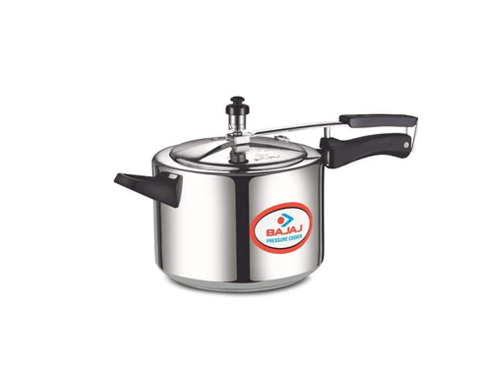 Bajaj PCX 35 Stainless Steel Inner Lid Pressure Cooker | 5 Litres | Silver