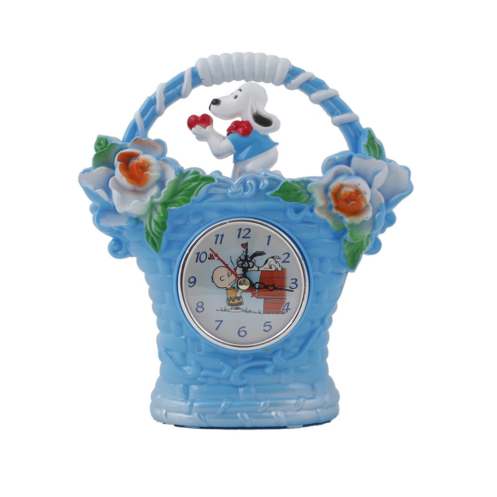Sigaram Blue Color 8 X 4 Inches Analog Table Clock