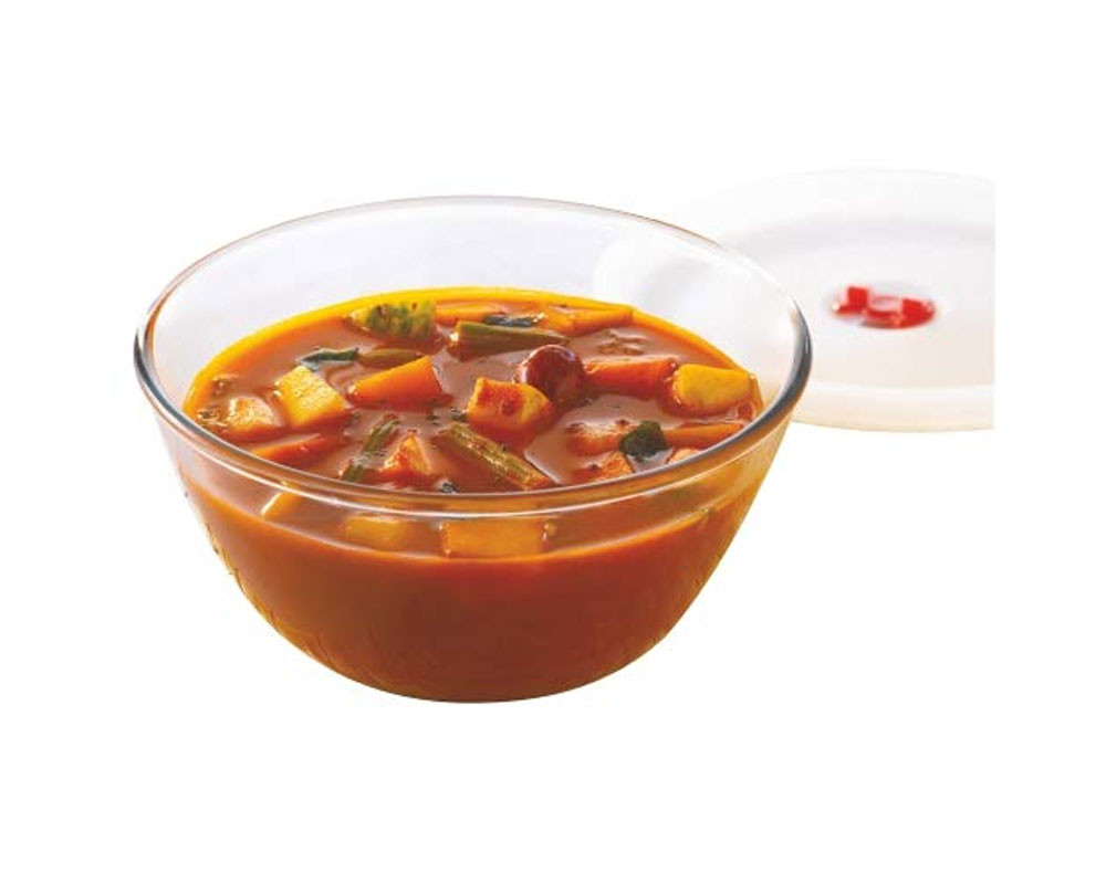Borosil Glass Mixing Bowl with lid, -1.3 L, Oven and Microwave Safe