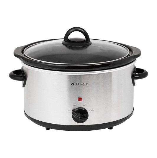Pringle Electric Slow Cooker 3.5 Liter- Ceramic Pot with Glass Lid - Copper Color FW 1811.