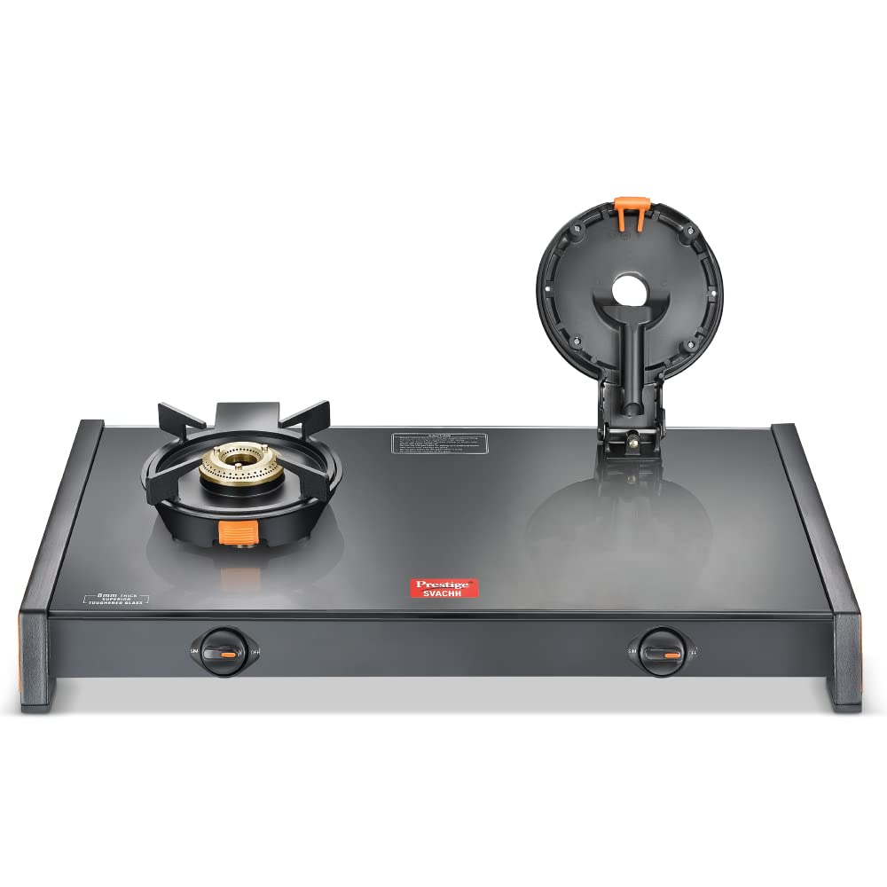 Prestige Svachh Glass Top Gas Stove (2 Burners) with Liftable Burners - GTSB-02