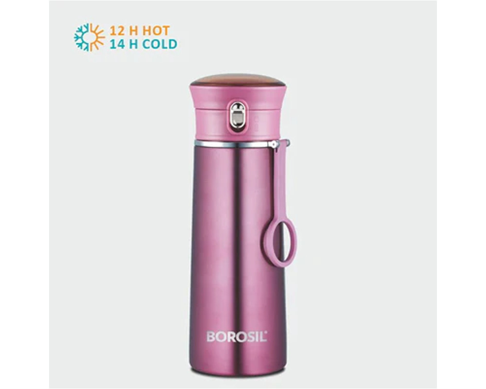 Borosil Stainless Steel Hydra Travelease Vacuum Insulated Flask Water Bottle |- 1 Pc