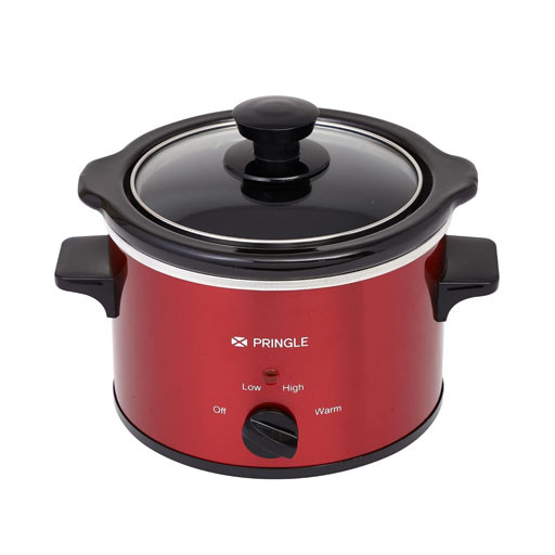 Pringle Electric Single Slow Cooker | Ceramic Pot with Glass Lid, - Capacity 1.5L,- 1 Year Onsite Warranty.