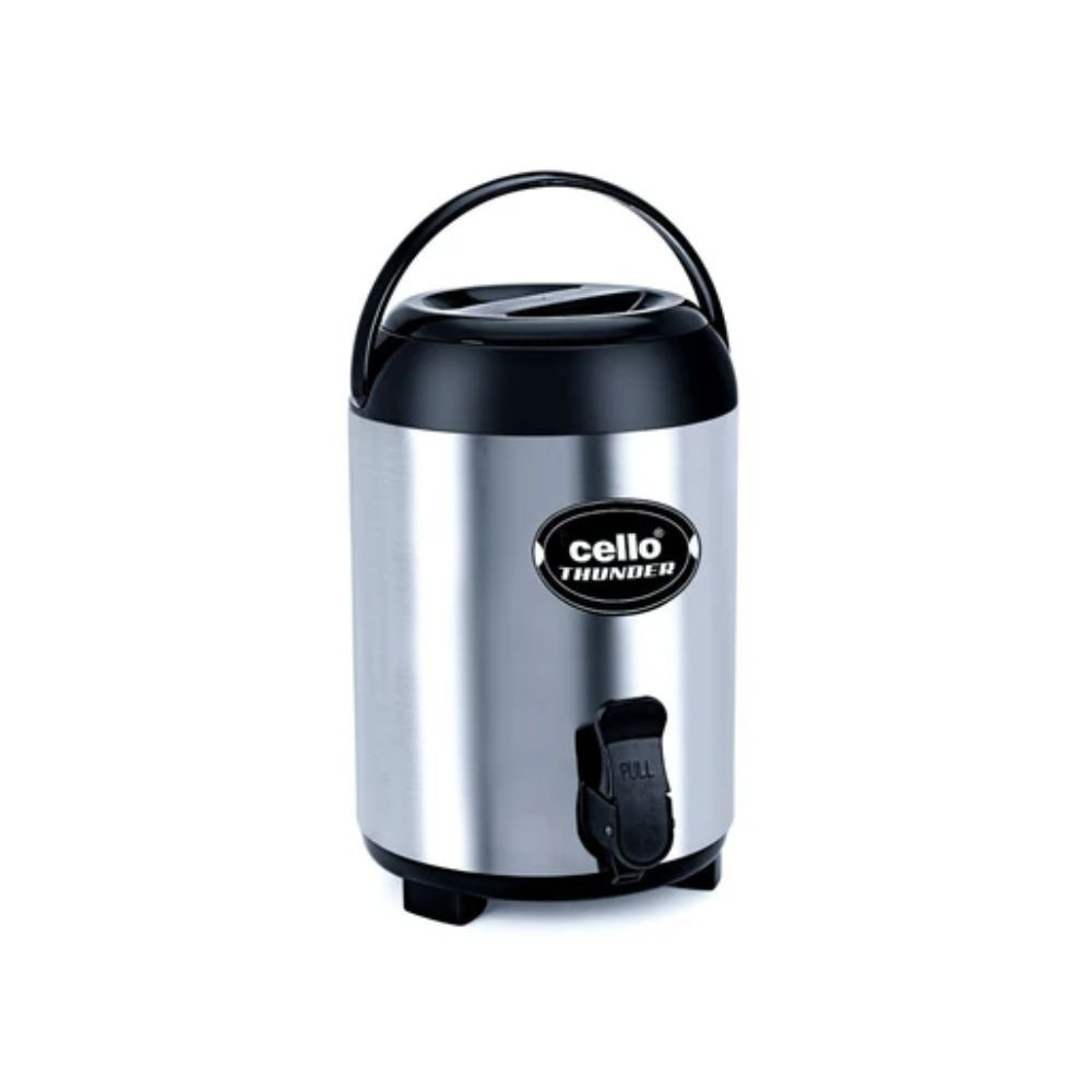 Cello Thunder Stainless Steel Insulated Water Jug | Silver & Black