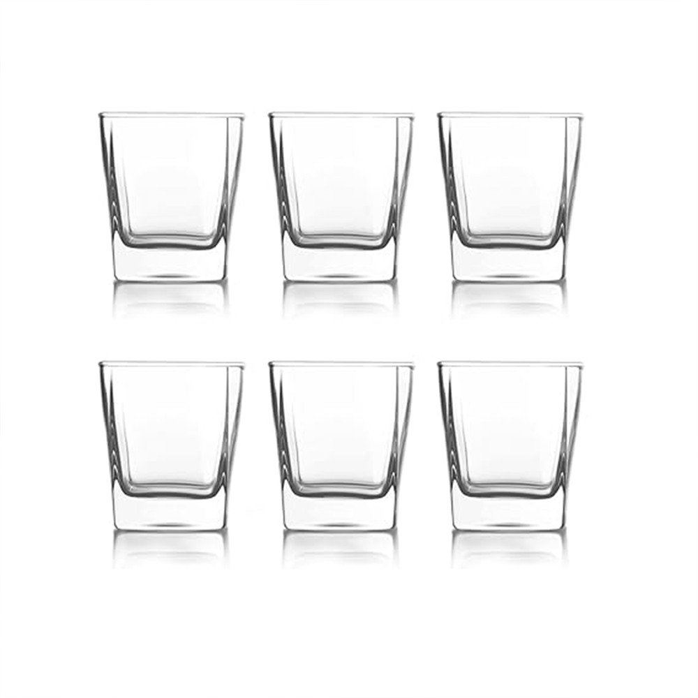 CELLO Venia Glass Tumbler, Set of 6, 190ml, Clear, Large