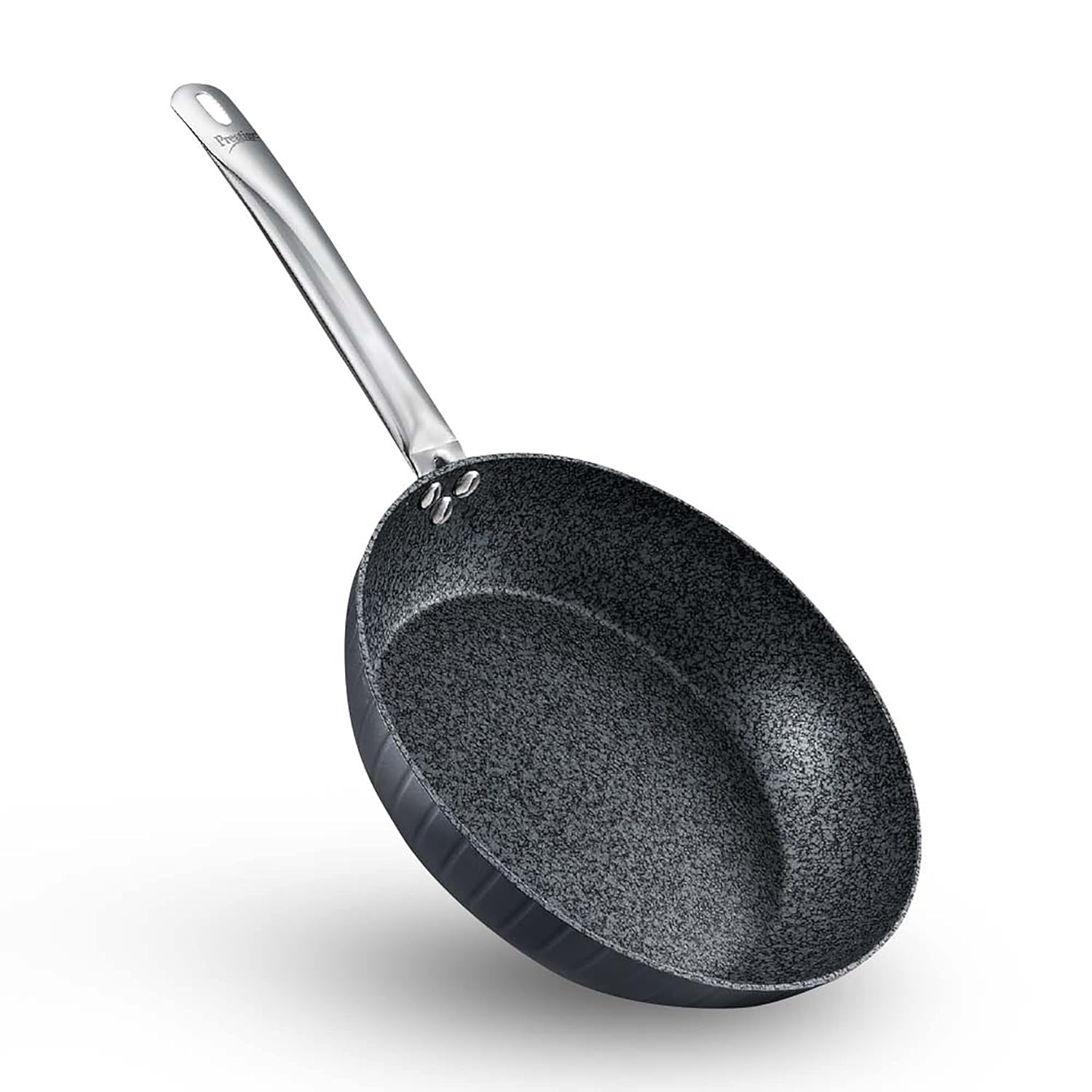 Prestige Durastone Hard Anodised 6 Layer Non-Stick Fry Pan |Black|Non-Stick Coating|Stainless Steel Stay Cool Handles|Induction & Gas Compatible|2 Years Warranty