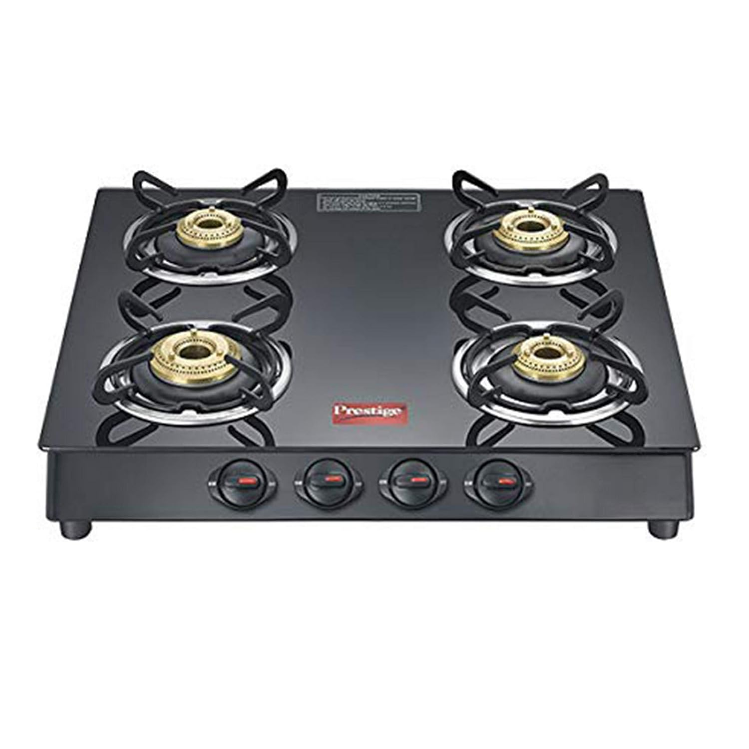 Prestige Marvel Plus Burner Glass Top Gas Stove,  Black, Manual