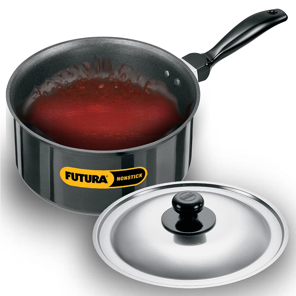 Hawkins Futura Non-Stick 3 Litre Sauce Pan with Glass Lid