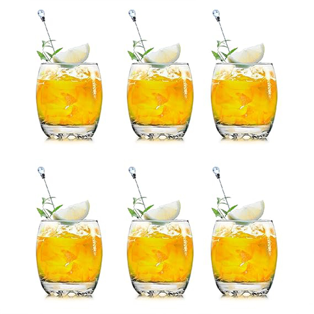 CELLO Amphio Glass Set, 210ml - Set of 6 Clear Glasses  Transparent Whisky Glass - Light Weight & Easy to Clean - Perfect for Gifting - Clear