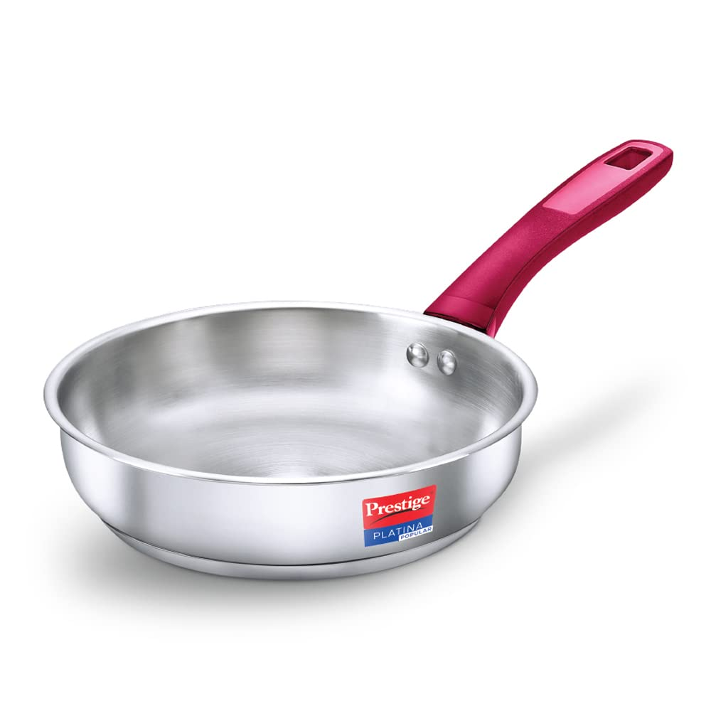 Prestige Platina Popular Stainless Steel Gas and Induction Compatible Fry Pan