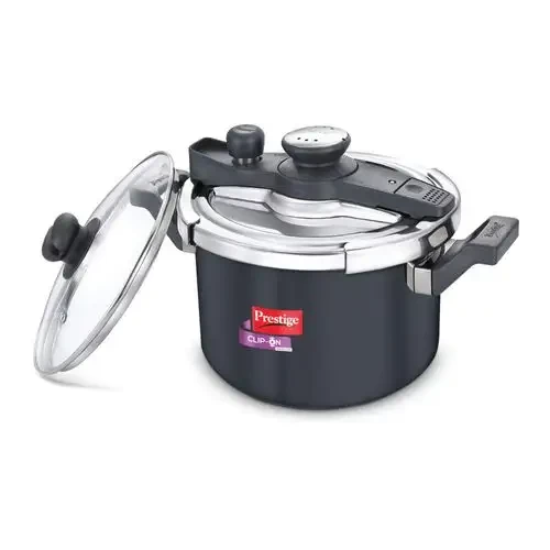 Prestige Clip-on Svachh Hard Anodised Spillage Control Pressure Cooker Tall body