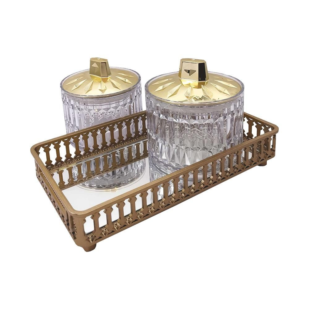La Elara 2pc Set with Tray-Golden
