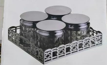 OJHA Enterprises Airtight Plastic Serving Set, With 4 Containers