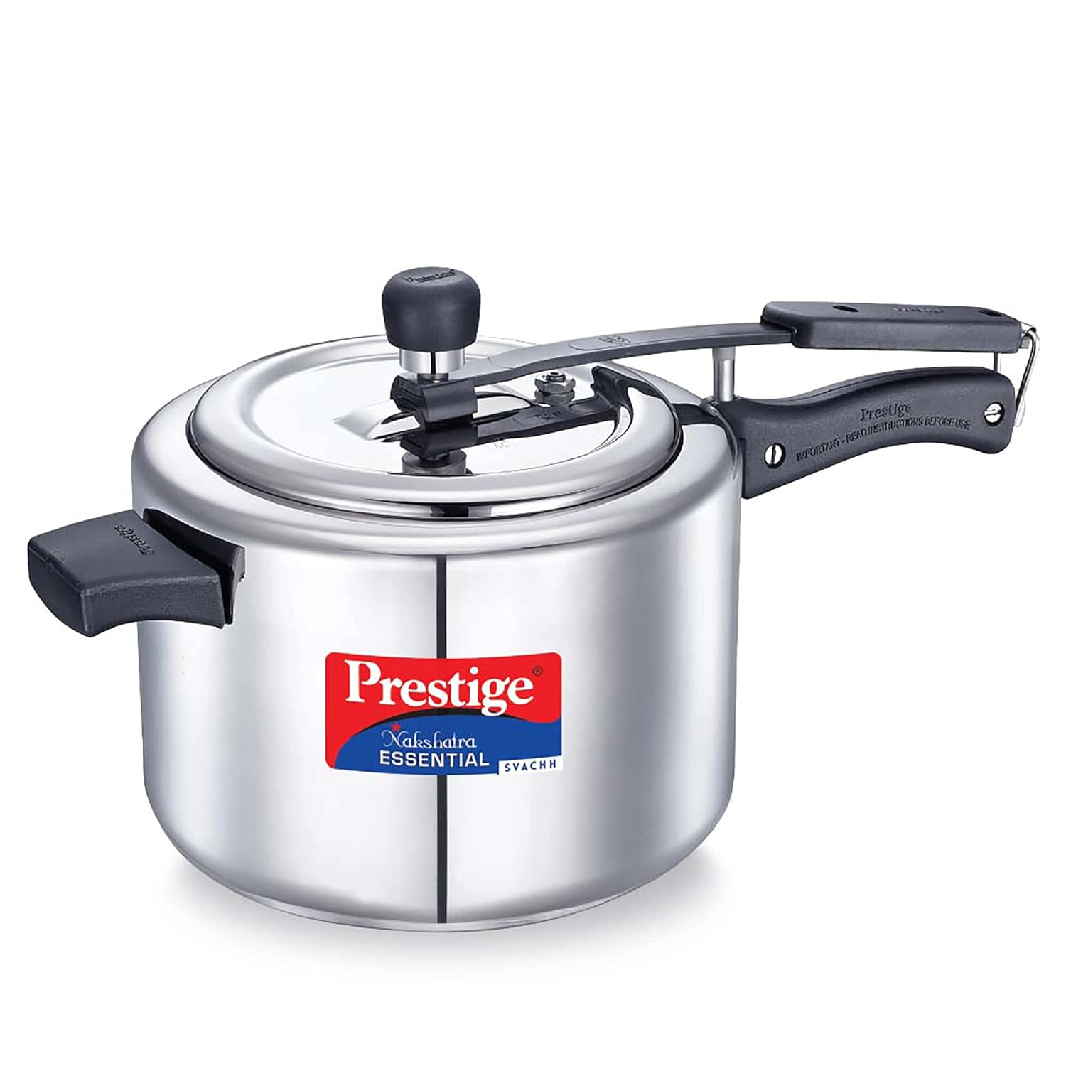 Prestige Nakshatra Essential Svachh Stainless Steel Pressure Cookers(Silver, Tri-Ply Bottom, Inner Lid)