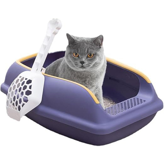 Cat Litter Tray Semi-Enclosed Anti-Splashing Cat Litter Box