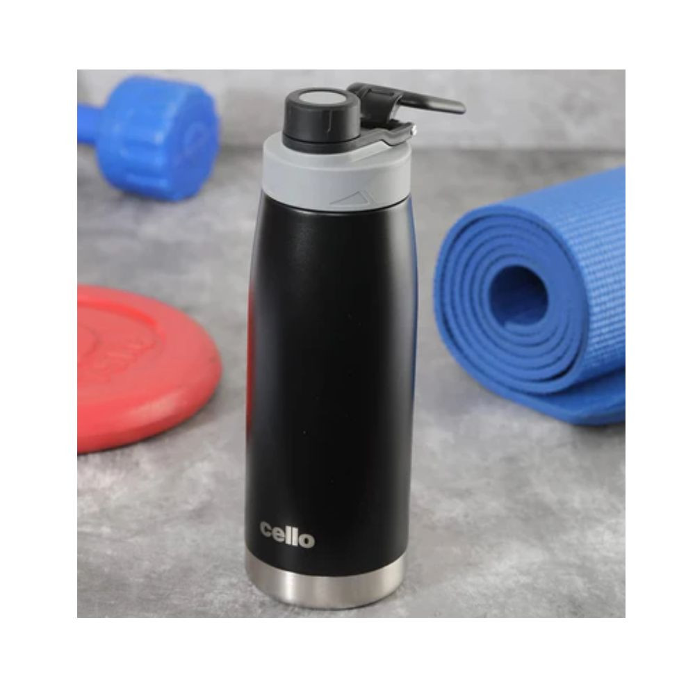 Cello Duro Sports Tuff Steel 1100 ML Water Bottle with Durable DTP Coating