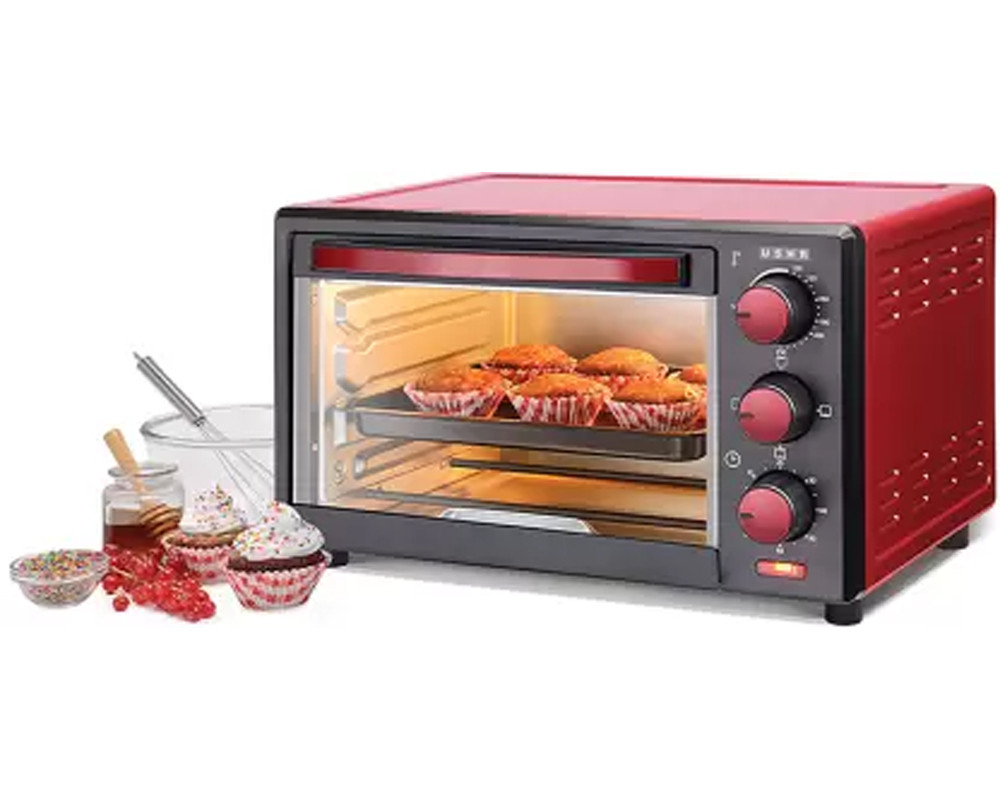 USHA 19-Litre OTGW 3619R Oven Toaster Grill -OTG- Wine & Matte Black