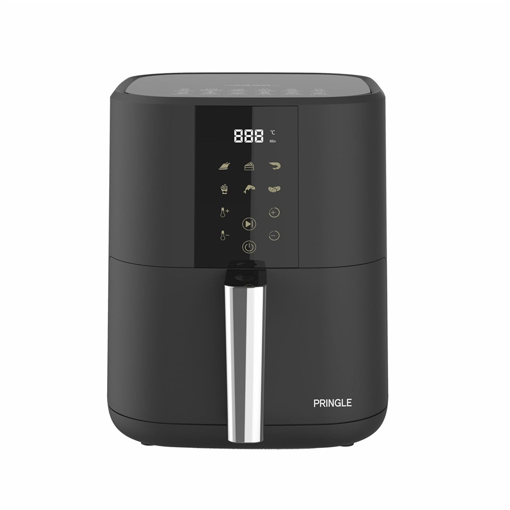 Pringle AF1406 Digital Air Fryer- 360° High Speed Air Circulation Technology 1350 W with Non-Stick 4.2 L Basket-Green Black