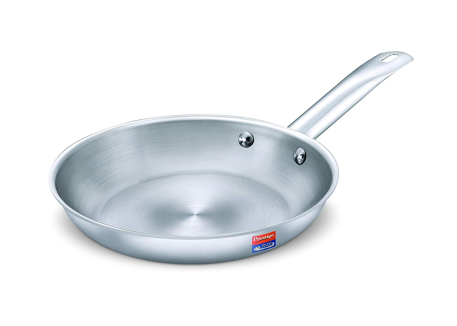 Prestige Tri-Ply Splendor Stainless Steel Fry Pan Without Lid|Induction Compatible SS|10 Years Warranty|Even Heat Distribution|Gas & Induction Compatible