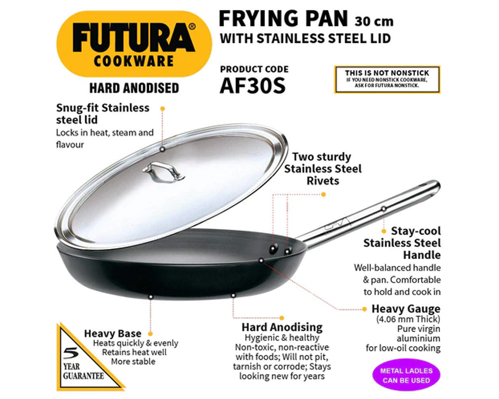 Hawkins Futura Hard Anodised Frying Pan  Black